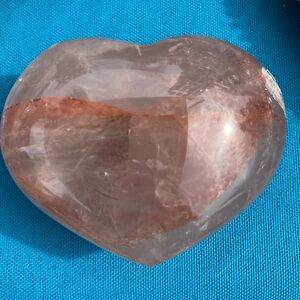 Gorgeous fire quartz polished heart stone